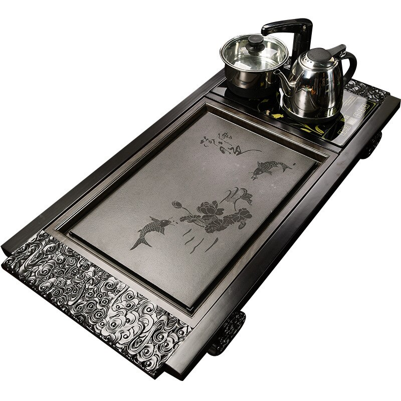 Bandeja de té de madera maciza, almacenamiento de agua de drenaje, juego de té de kung fu, cajón, sala de té, mesa, herramientas de Ceremonia de sala de té chino