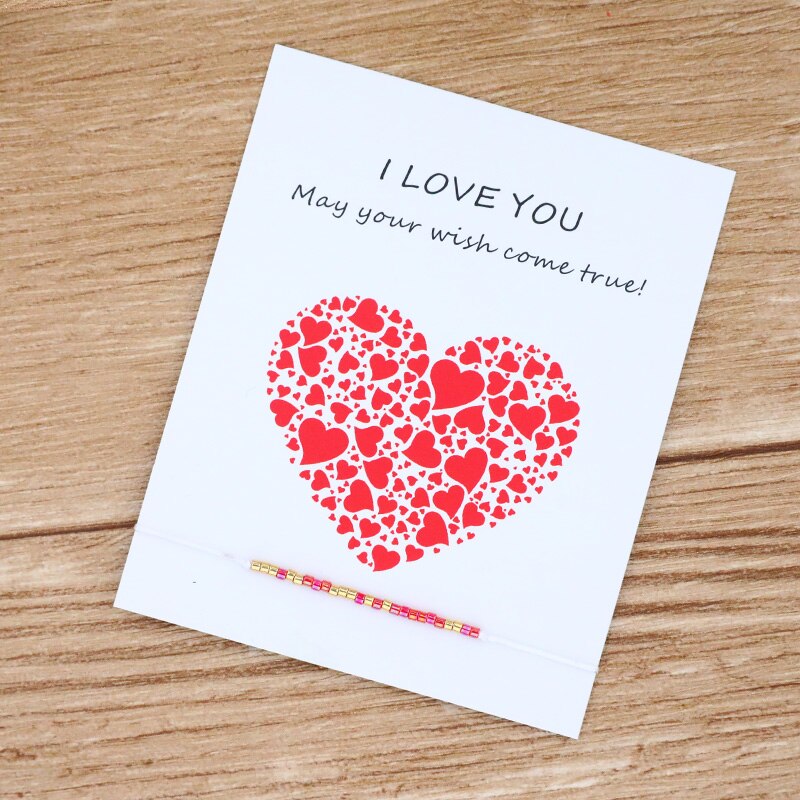 I Love U Morse Code Armband Gevlochten Rood Touw Koord Minimalistische Armband Vrouwen Mannen Vriendschap Lover Paar Sieraden: White