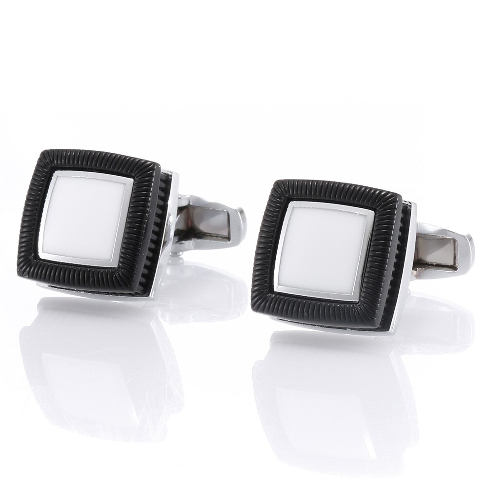 Gemelos para camisa de traje para hombre, gemelos para camisa de traje negro con botones de enlaces, para negocios y bodas, de joyería: B