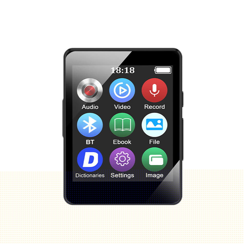 Portable HiFi MP3 Player Bluetooth 5.0 Music Stereo Speaker Mini MP3 Video Playback With TFT Screen FM Radio Recording Walkman: Default Title