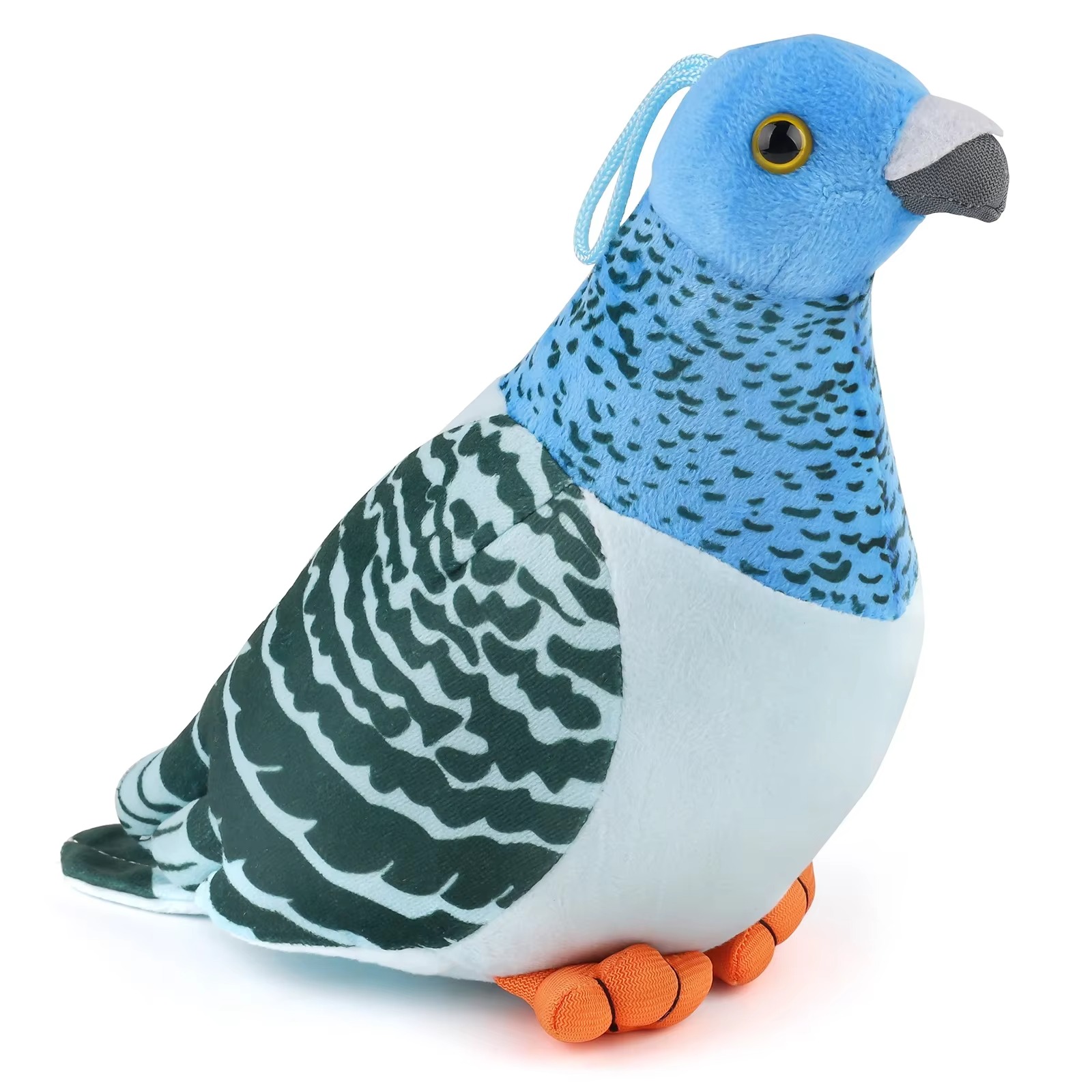 Paloma de peluche de juguete muñeco de peluche adornos de simulación suave y lindo pájaro de la paz Animal lindo como para niños: Verde claro