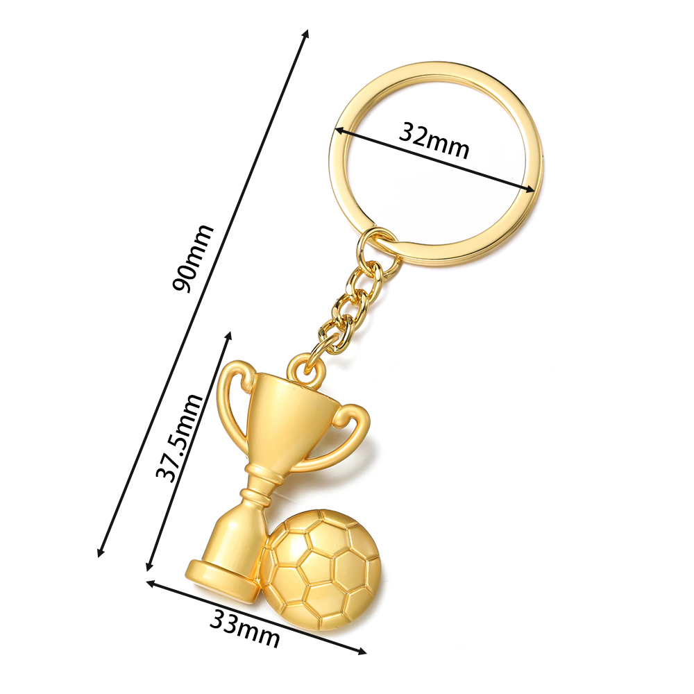 1 st fotbollsnyckelring i metall för män, nyckelring för fotbollsskor och fotbollsbil, festnyckelringssmycken: Röd