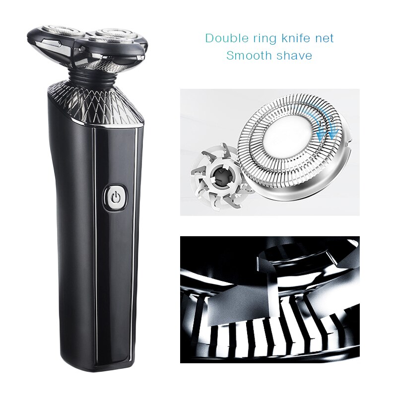 Elektrisch Scheerapparaat Mannen Scheerapparaat Baard Trimmer Scheerapparaat Voor Mannen Triple Blade Draagbare Baard Trimmer Snijmachine Voor Bakkebaarden F35