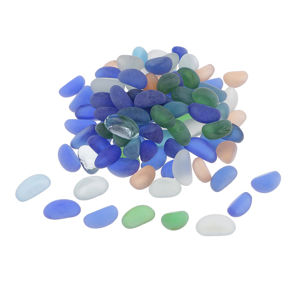 500G Kleurrijke Decoratieve Glazen Kralen Kunstmatige Pebble Stone Bead Fish Tank Aquarium Ornament