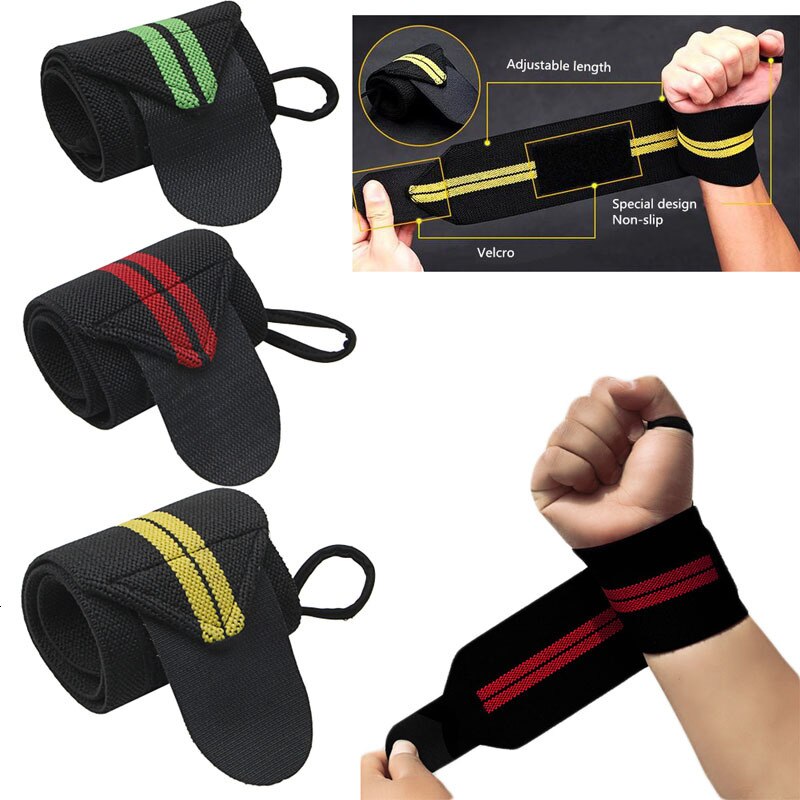 Correa para levantamiento de peso, brazalete de vendaje para muñeca deportiva para gimnasio, Fitness