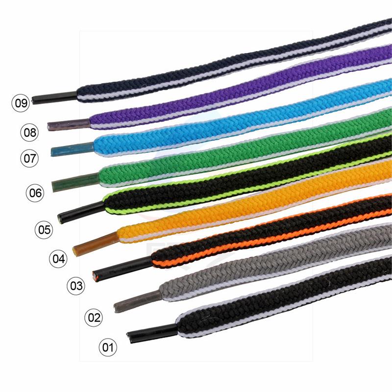 1 Pair Semi-circular Shoelaces Top Polyester Color Match Classic Shoelace For Sneakers Sports Shoes String 130 cm