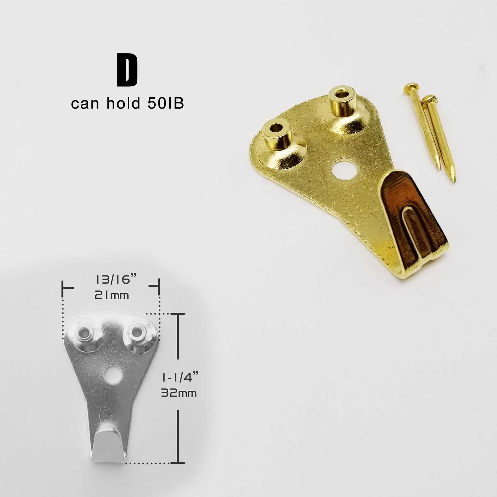 5Pcs 10 20 30 50 100IB Hoge Sterkte Stalen Metalen Foto Foto Olieverf Frame Spiegel Klok Haak Hanger hard Hout Effen Muur