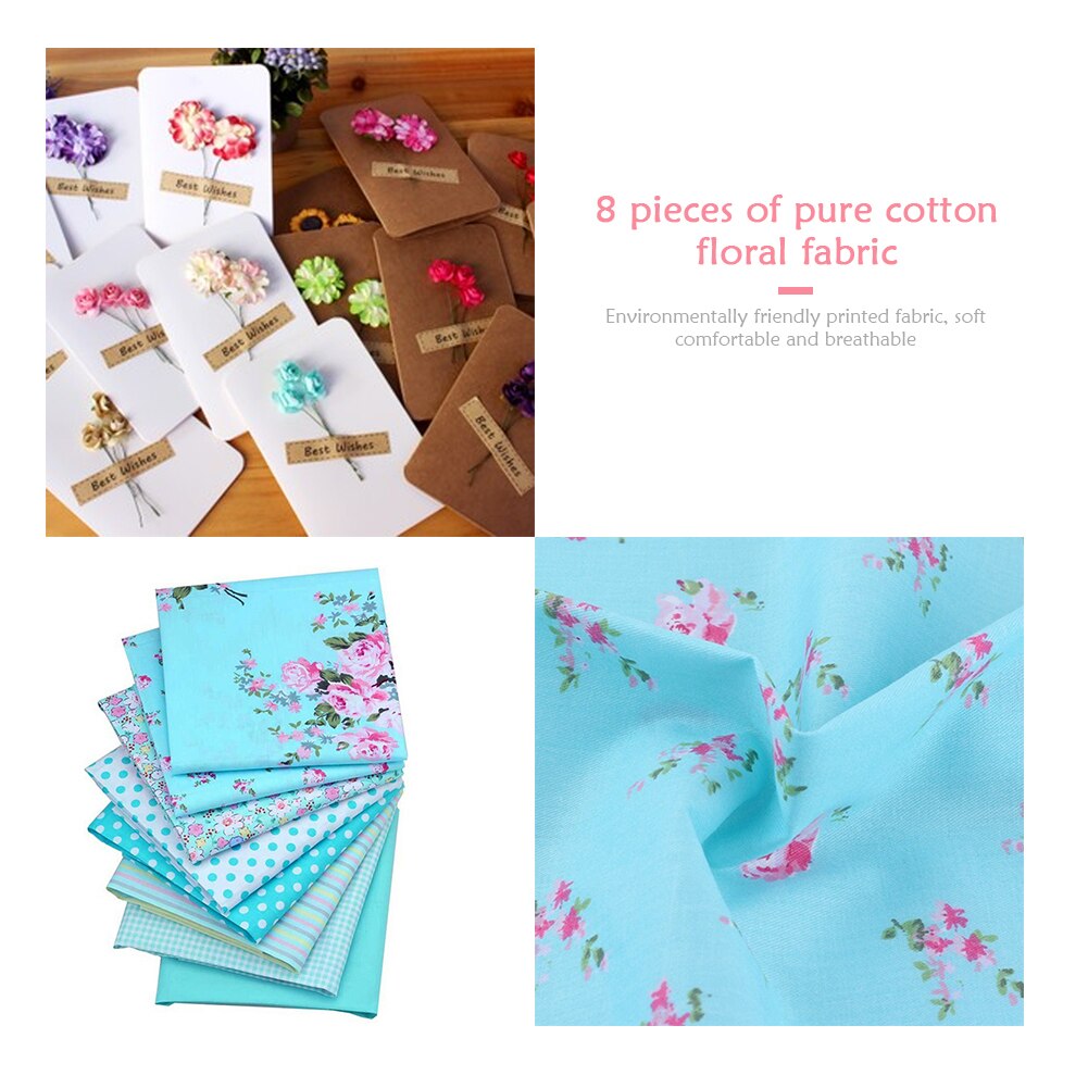 8 Stuks Zachte Ademend Katoen Doeken Patchwork Textiel Materiaal Gedrukt Doek Naaien Quilten Stof Voor Patchwork Diy Handgemaakte