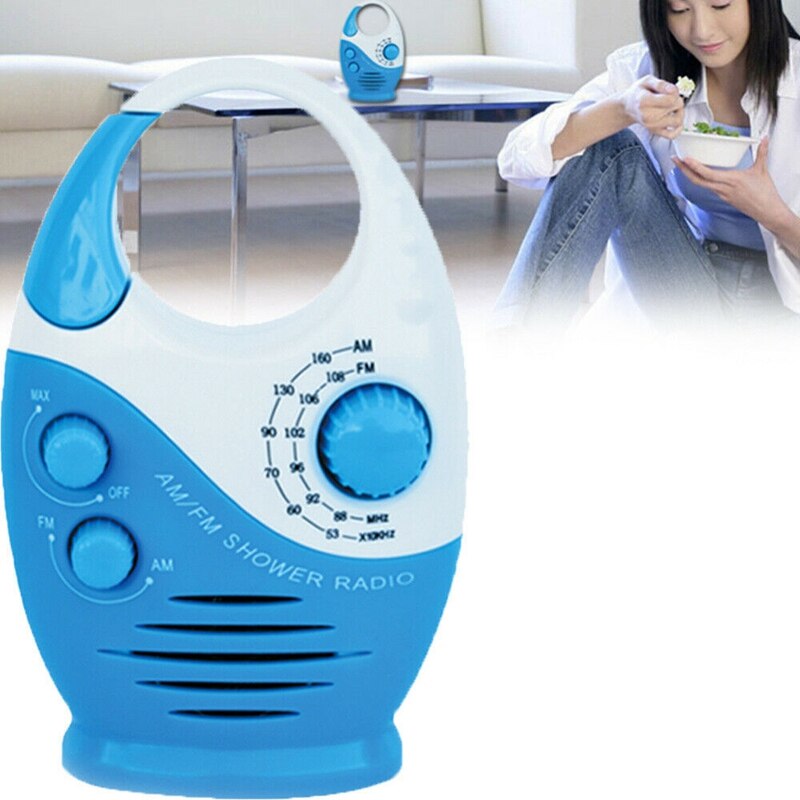 AM/FM Radio Portable étanche Radio salle de bain ventouse connexion Radio Rechargeable, Signal de recherche automatique