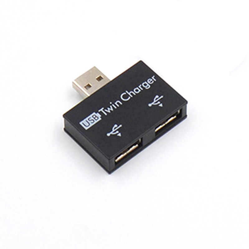 Mini usb hub usb 2.0 2 port hub usb laturi 2 in 1 otg hub kannettava tietokone micro usb adapteri latausportti android-älypuhelimen tietokoneelle: Usb laturi musta