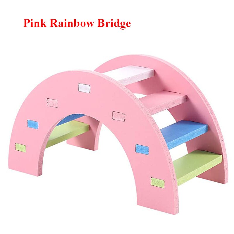 Hamster Play Toys Rainbow Bridge Seesaw Swing Climb Boredom Breaker Small Animal Activity Toy DIY Hamster Cage Accessories: Bridge PK