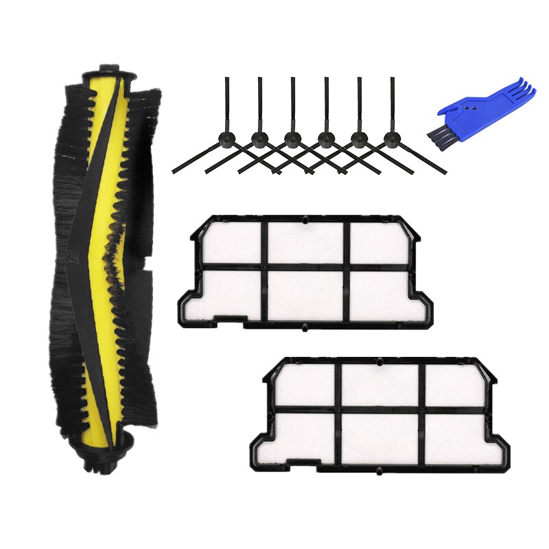 Mop Cloth Main Brush HEPA Filter Side Brush for ilife V7 V7S Pro Plus Robot Vacuum Cleaner Replacement Accessories: ILF016