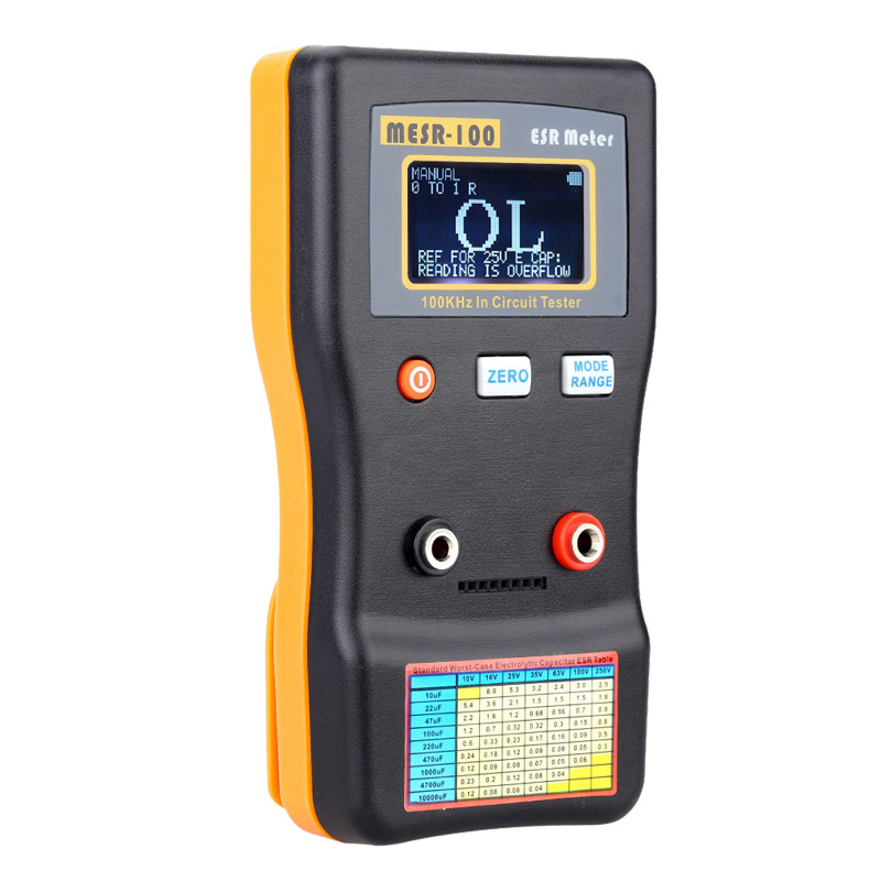 MESR-100 Esr Capaciteit Ohm Meter Meten Capaciteit Weerstand Condensator Circuit Tester