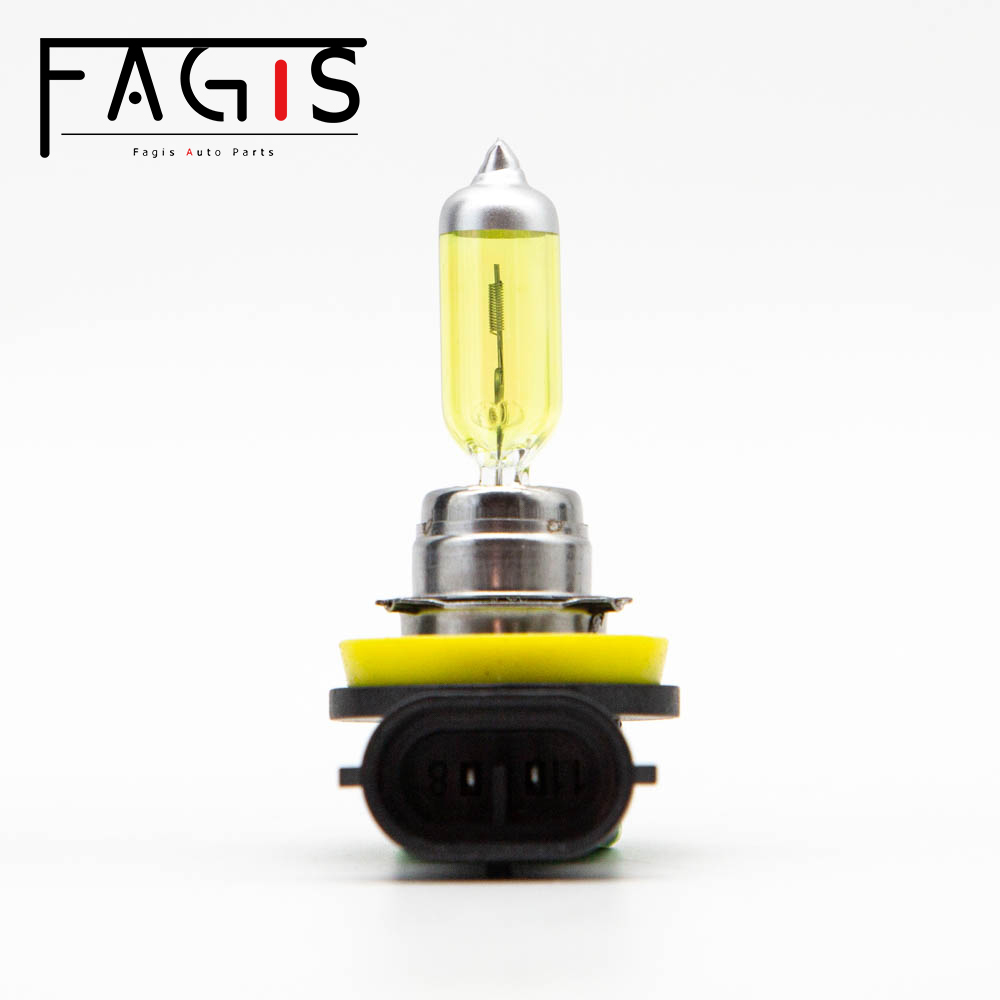 Fagis 1 Pcs H11 12V 55W Yellow Lights 2800K Quartz Glass Car Headlight Auto Fog Lamps Halogen Bulbs