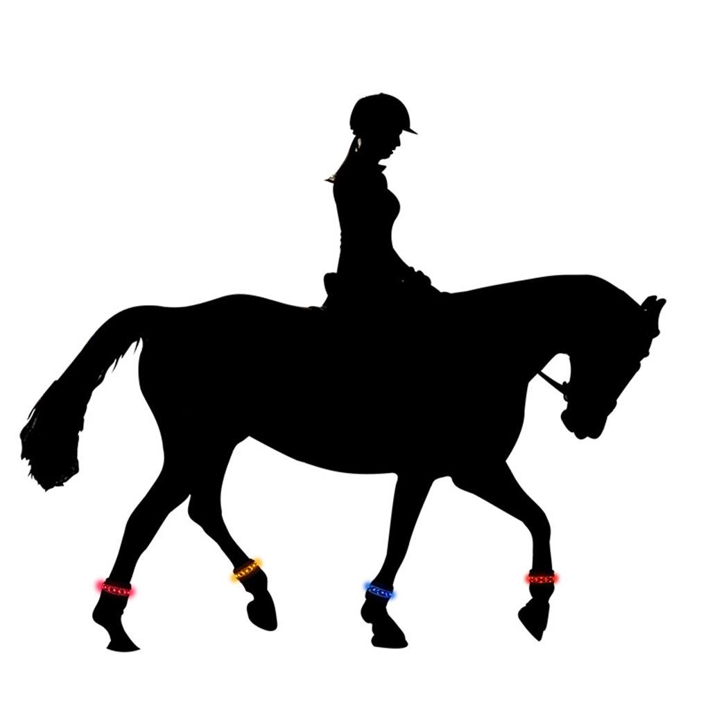 LED Horse Leg Strap High Visibility for Horseback Riding - Adjustable, Sturdy &amp; Comfortable Equestrian Safety Gear