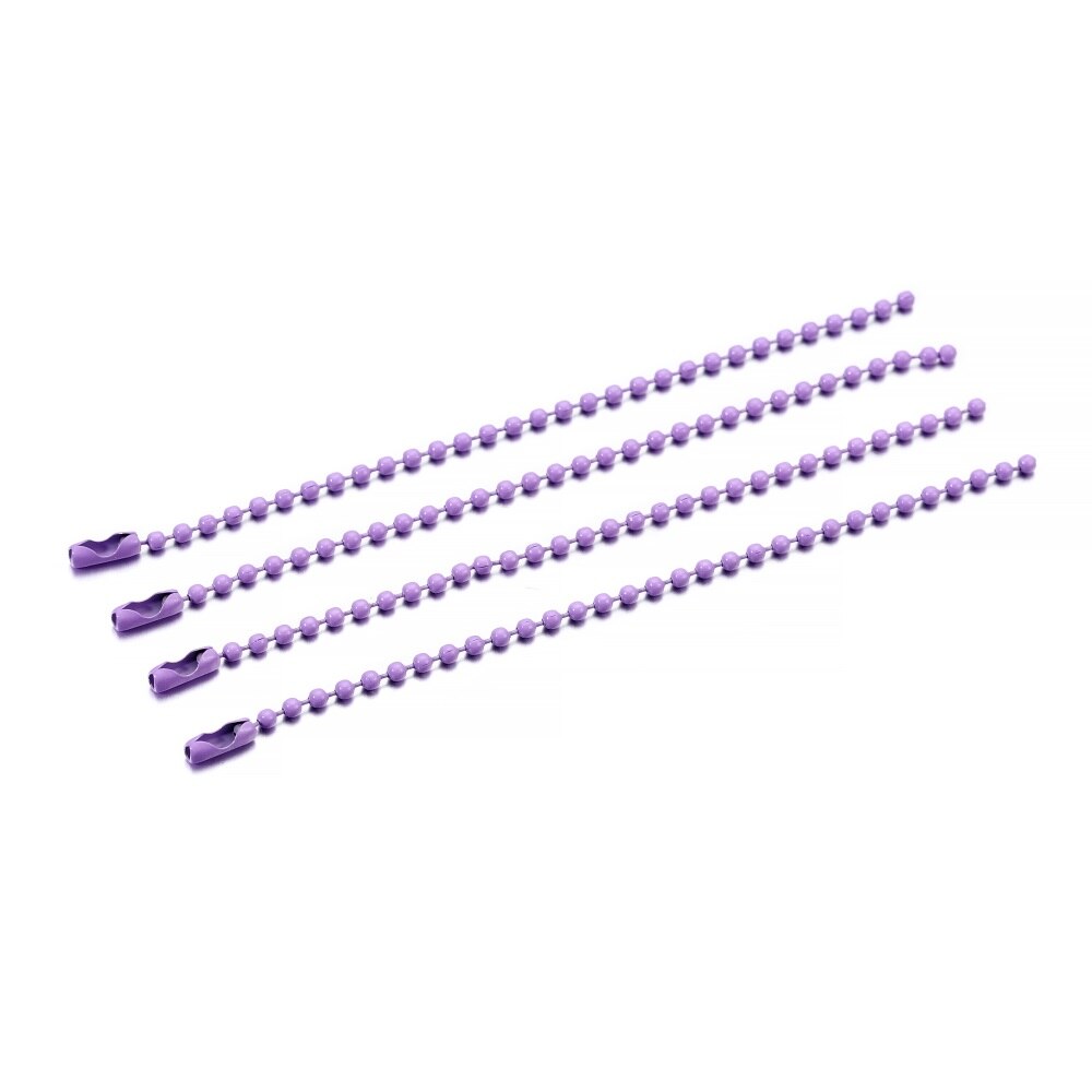 20 sztuk/paczka Multicolor metalowa kula łańcuszki z koralików Spry malowane breloczki klucz wisiorki złącze dla DIY brelok tworzenia biżuterii: purple