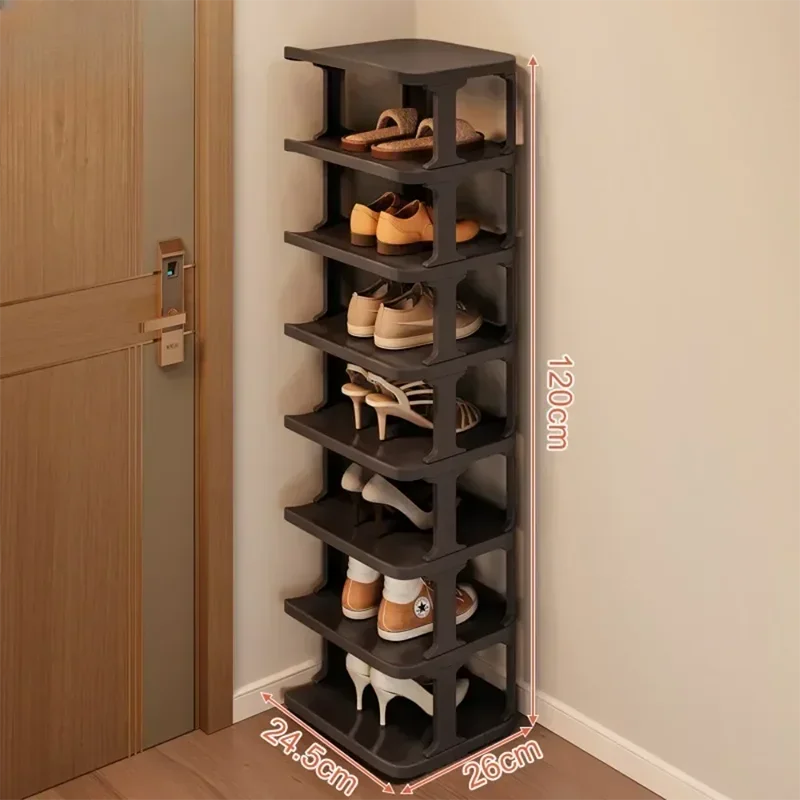 Zapatero de plástico multicapa, estantes de zapatos desmontables para el hogar, organizador de zapatos de gran capacidad, organizador de desorden para sala de estar