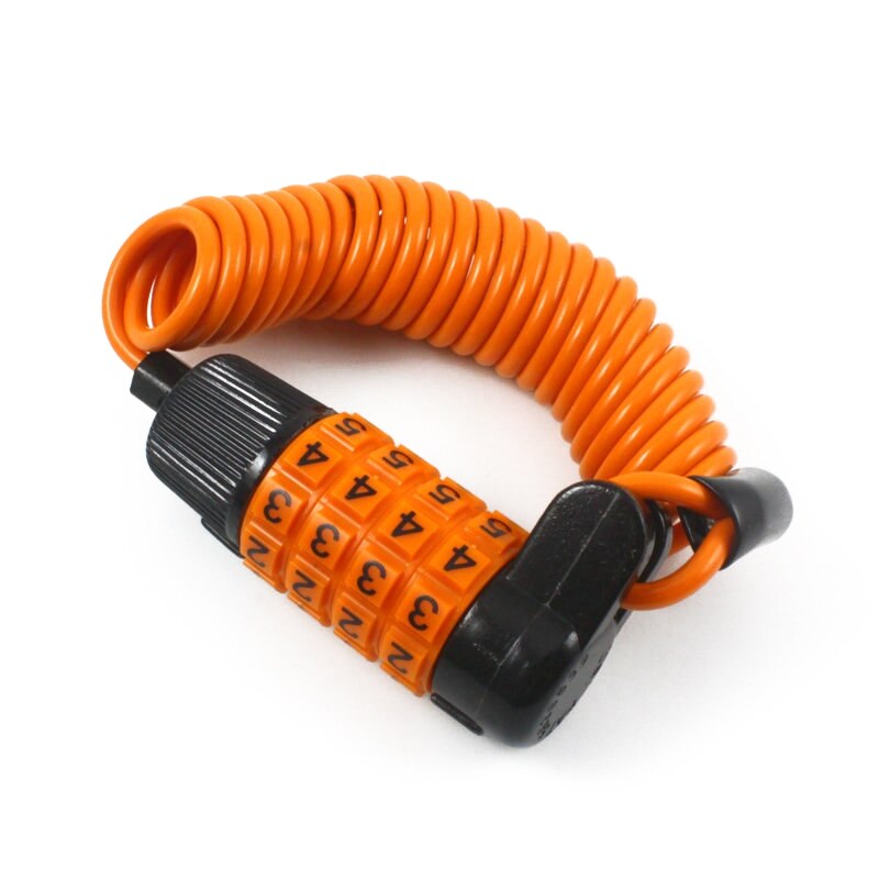 Bicycle Lock Combination Lock Bike Portable Security Lock 160CM Steel Cable Spiral MTB Road Bike Lock Cycling Bicycle Lock: YELLOW