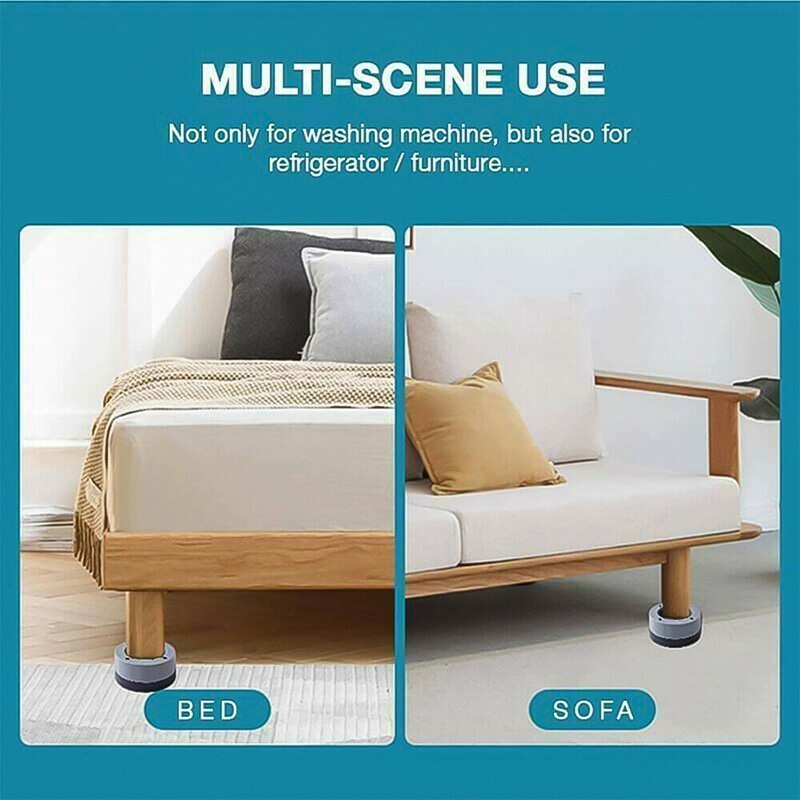 1PC lave-linge Support anti-dérapant Anti-Vibration sèche-linge hauteur de levage pieds coussinets choc et bruit suppression Machine Support