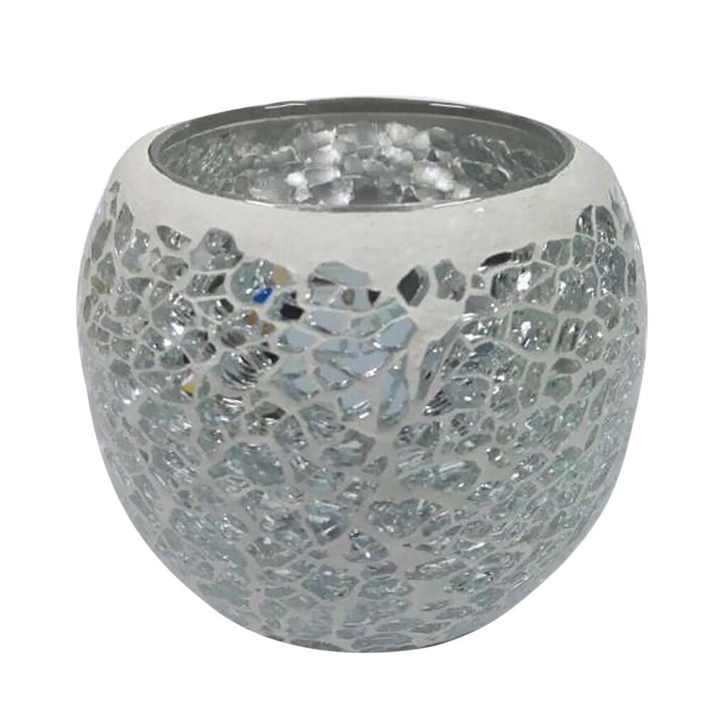 Mosaic Glass Candle Holder Cup Candlestick Votive Tealight Candle Holder Decorative Candle Lamps PICK: H