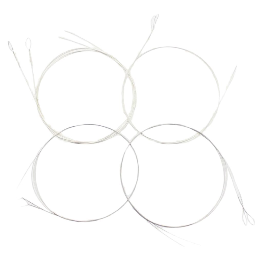 Durable 1 Set Silver Plated Stainless Steel Mandolin Replacement Strings Silver E/A/D/G