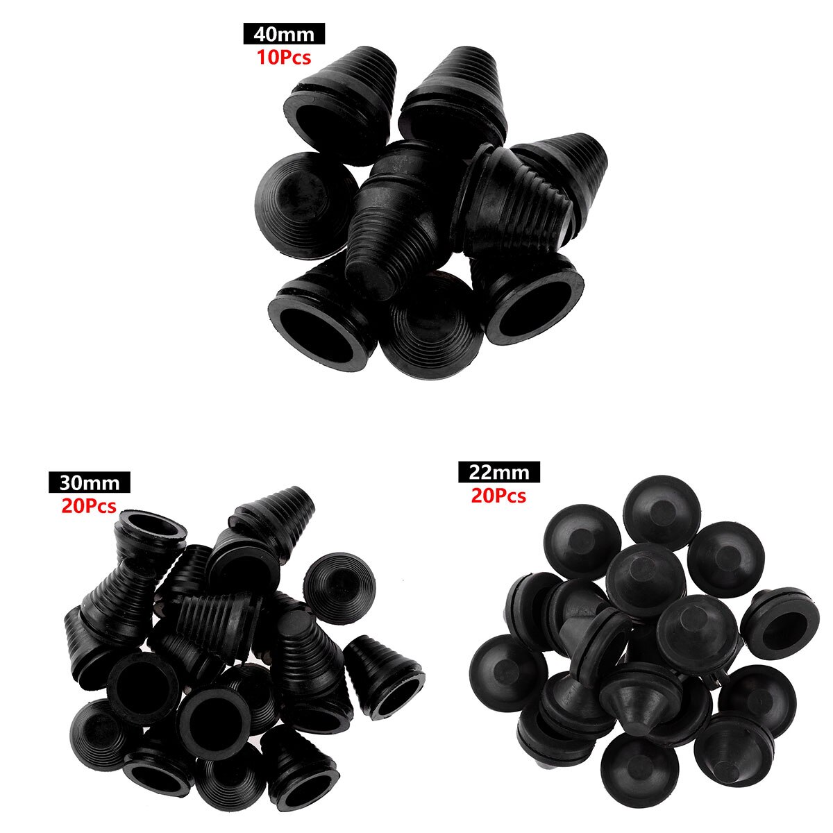 10/20pc Rubber Wire Hole Dust Covers Plugs Tapered Cable Seal Ring Grommet Gasket Inlet Outlet Case Box Plate Cable Protector
