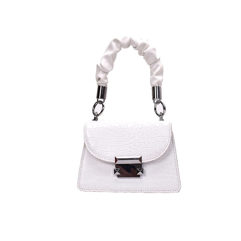 Handtas Vrouwen Tassen Kleine Koppelingen Ladys Crossbody Schoudertas Mini Messenger Bagtrendy Leer Kant Portemonnee Vrouwelijke #30: White shoulder bag