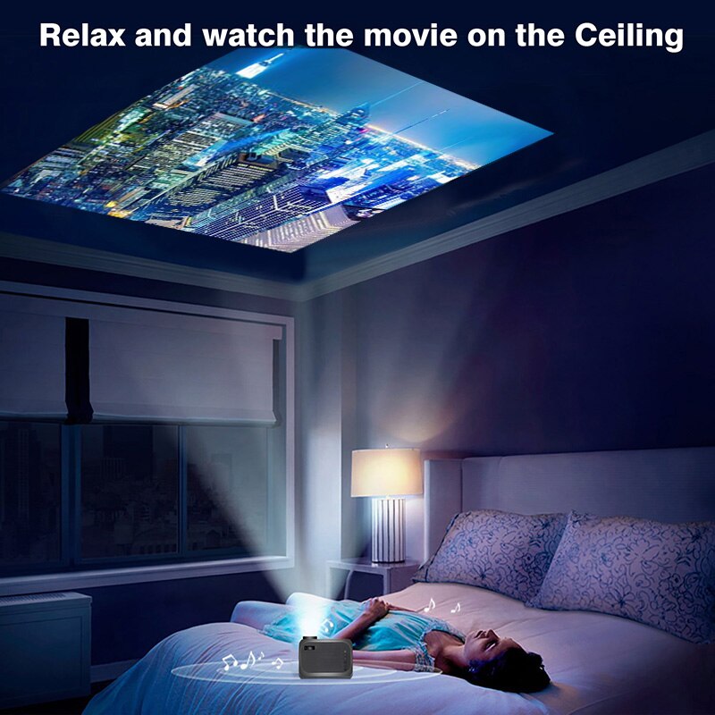 HD 1080P LED Projector Portable Mini Home Theater Cinema Lightweight USB AV HDMI GK99