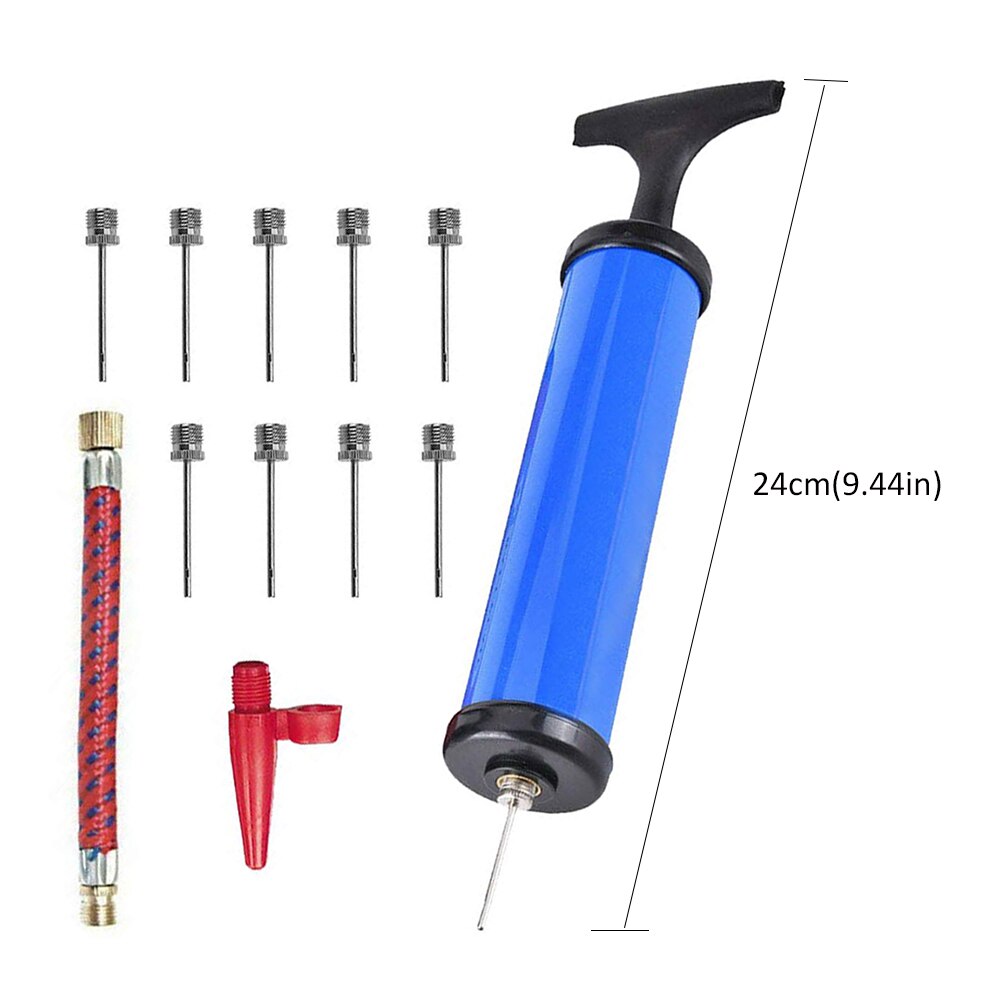 13 st uppblåsbar bärbar handluftpump för fotboll basket sport bollpump uppblåsbar boll hand luftpump med tillbehör