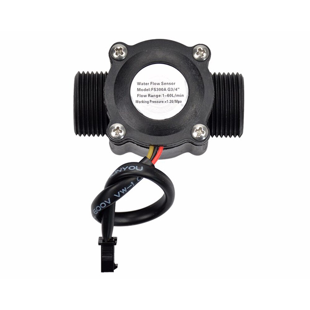 US211M Digital Flow Meter Display Totalizer Flow Measurement with Nylon Water Flow Sensor FS300A G3/4" Turbine Flowmeter iSentro