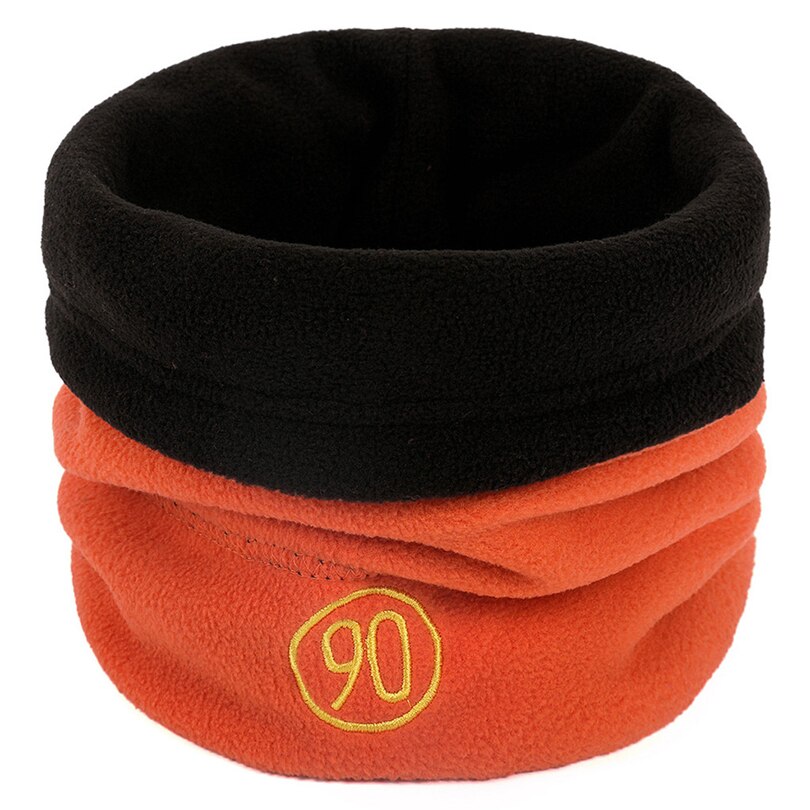 Winter Scarf Warm Cashmere Knit Warmer Neck Scarves Soft Ring Scarf Women Men Beanie Hat Double-sided Wear Snood Cap foulard A4: Orange