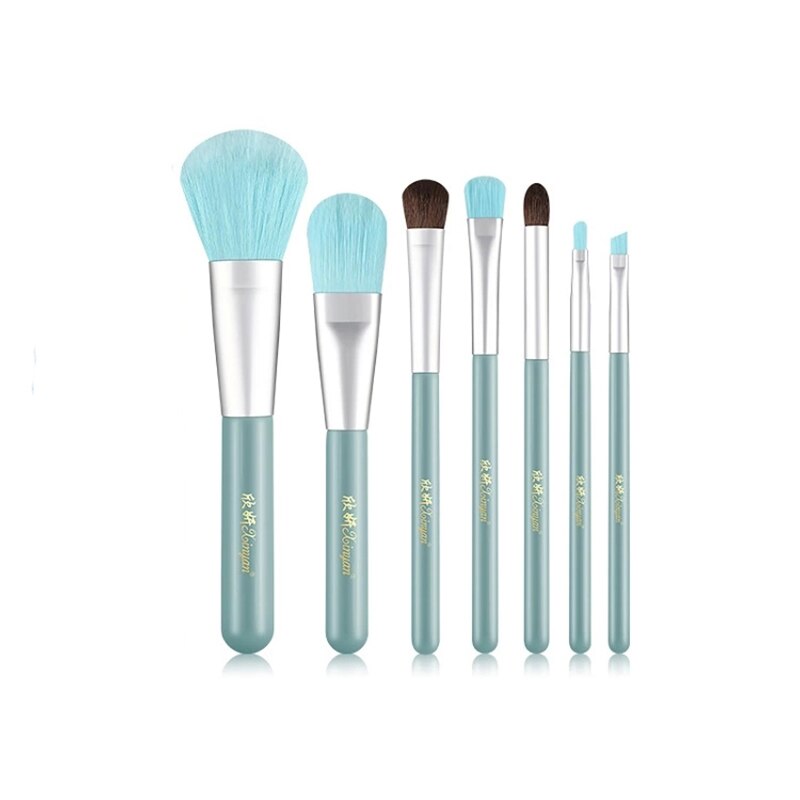 Xinyan øyenskygge makeup børste sett grønn foundation blending eyeliner øyenvippe øye oem skjønnhetsverktøy sett de brochas maquillaje: Blå
