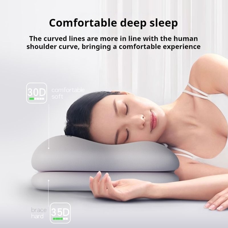 Ergonomisk memory foam pude til alle sovepositioner, multizone støtte, nul tryk, dyb søvn, lindring af nakkesmerter