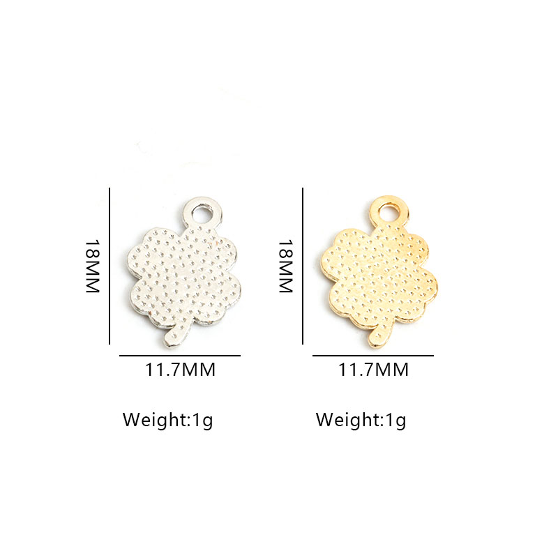 Dopamina trébol de cuatro hojas esmalte encantos 20 piezas DIY collar pulsera pendientes llavero amuleto colgantes accesorios de creativos
