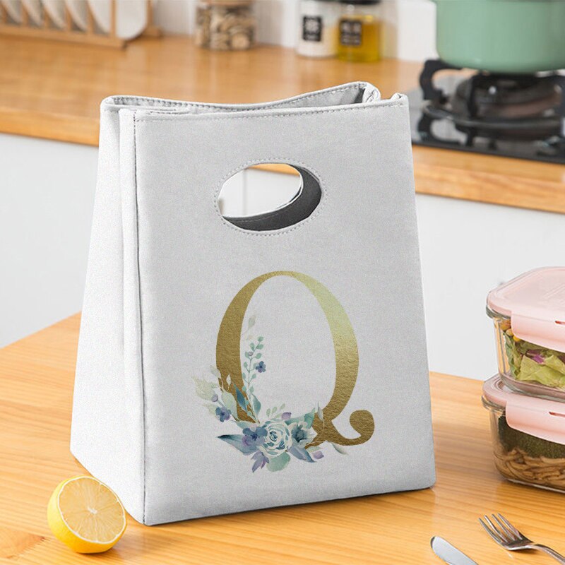 Gold Brief Unisex Isolierte Mittagessen Tasche Gedruckt Leinwand Mittagessen Box Picknick Tote Tasche Abendessen Behälter Lebensmittel Veranstalter: 9GoldgQ