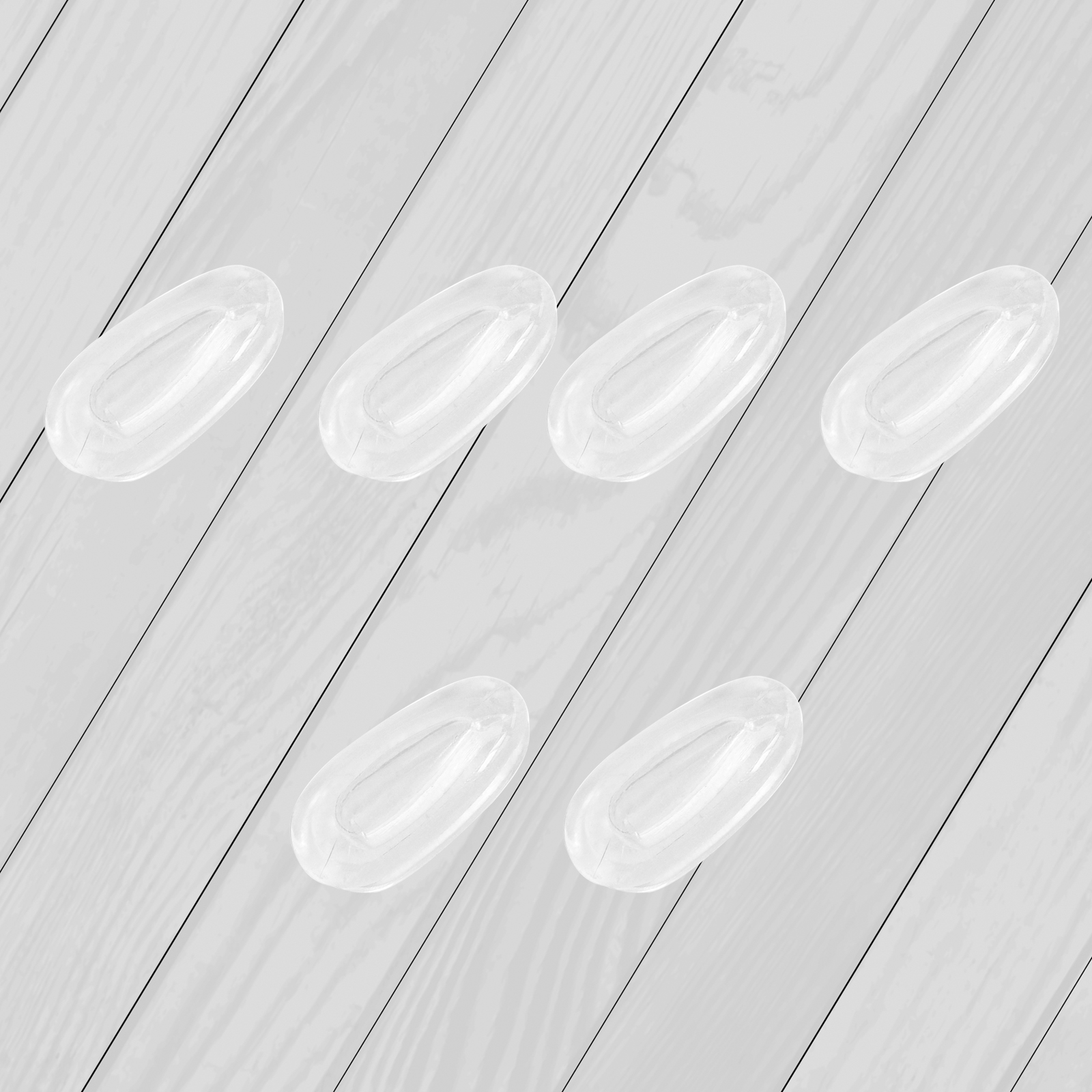 Eos siliconenrubber vervangende transparante neuspads voor oakley wingfold evr evs montuur met meerdere opties: 3 paar