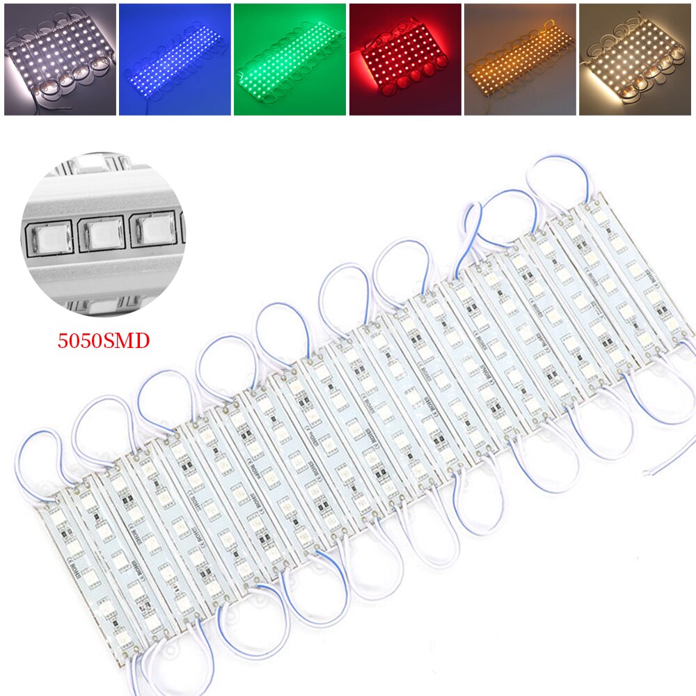 SMD5050 LED Module Light Waterproof 5LEDs 12V DC Commercial Advertisement Boxes Signs Backlight Letters Garden lighting