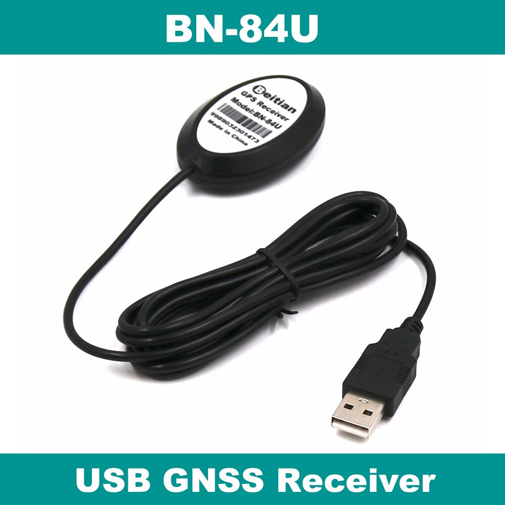 BEITIAN G-MOUSE, 5.0V voedingsspanning, 2.0M USB connector, USB GNSS GPS GLONASS ontvanger, beter dan BU-353S4, BN-84U