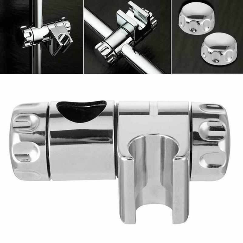 Chrome Replacement Shower Head Holder Bracket Slider Adjustable Kit Clamp Rail V9V0