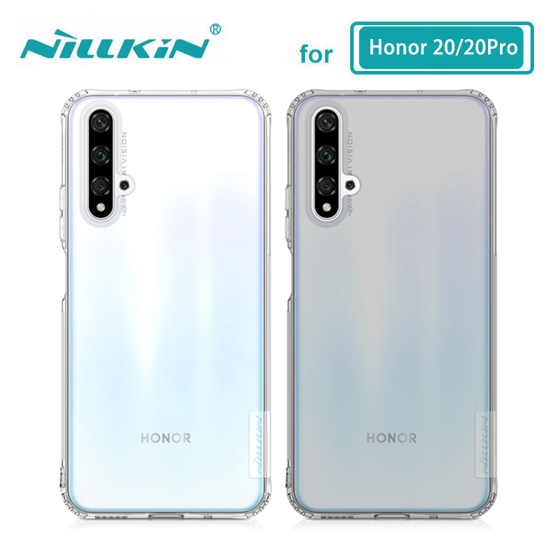 Étui pour Huawei en polyuréthane Honor 20 Pro 20S Nova 5T boîtier Nillkin Nature clair souple silicone couverture souple Huawei Honor 20 étui