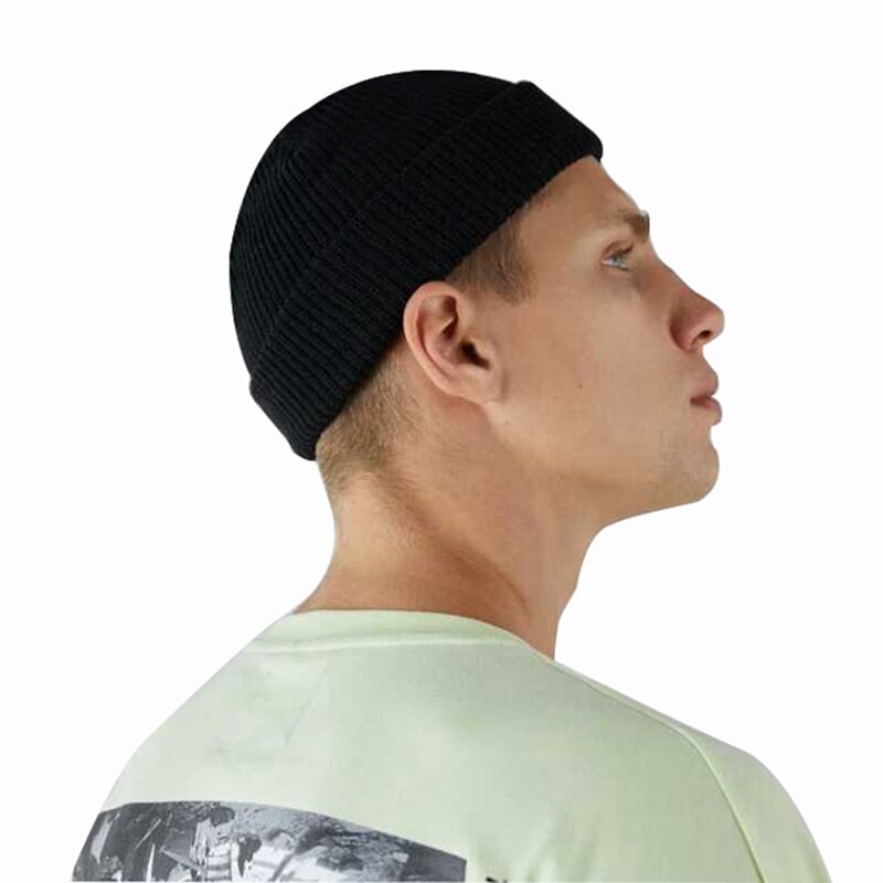 Hip hop mössa vuxna män mössa vinter varma mössor ledig kort tråd kvinnlig ull stickad mössa kalott elastiska unisex mössor