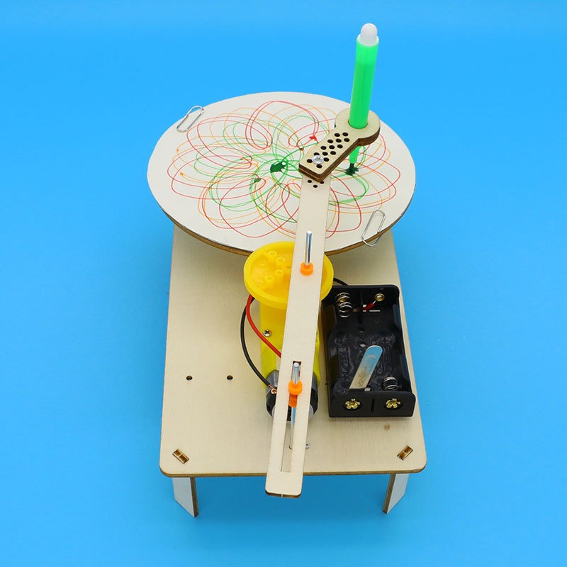 Traceur électrique en bois, bricolage, Robot de dessin, tige, modèle pour enfants, peinture automatique, Kits électroniques scientifiques, expérience