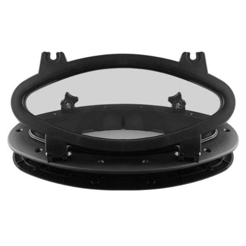 Boat Yacht Oval Opening Porthole with ABS & Clear Tempered Glass Yacht Accessories: Default Title