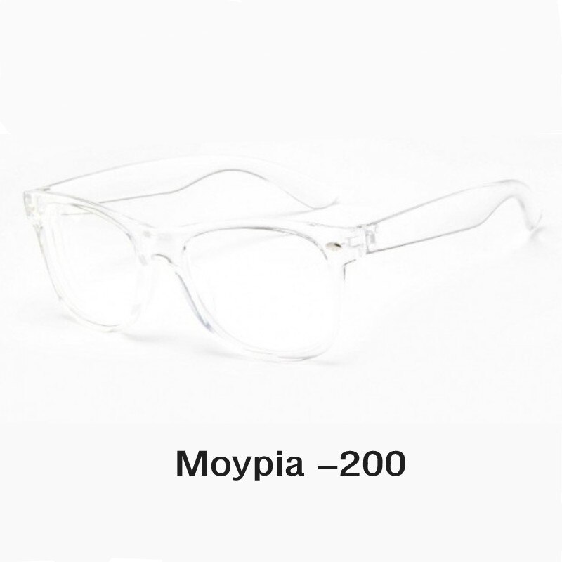 Transparent Finished Nearsight Myopia Glasses Clear Spectacle Nearsighted For Women&Men With Diopter -1.0-1.5-2.0...-4.0: Transparent  -200