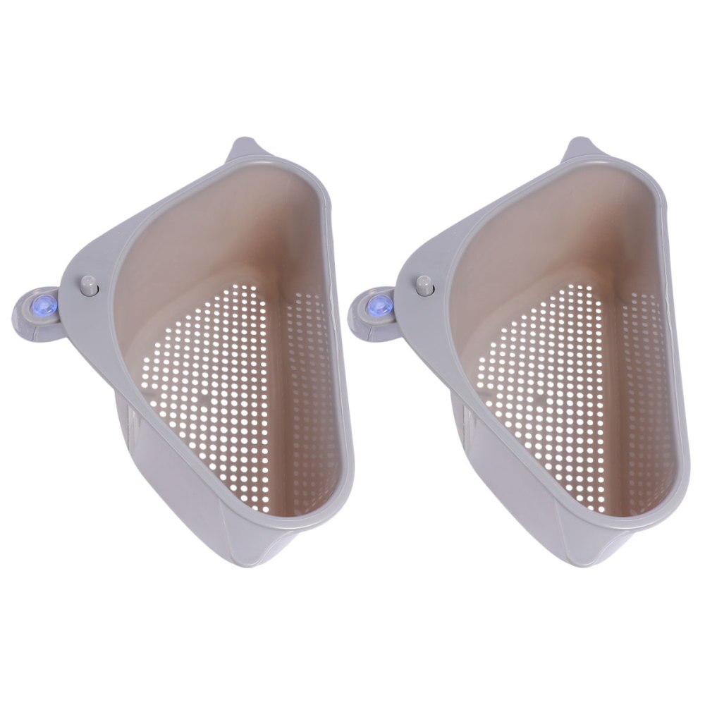 2Pcs Sink Afvoer Mand Zuignap Vuilnis Mand Keuken Benodigdheden Voor Thuis (Beige): Default Title
