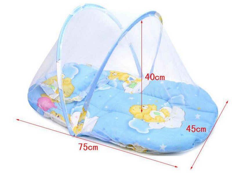 MOTOHOOD Baby Bed Portable Foldable Crib Netting Child Baby Stroller Mosquito Net, Baby Portable Folding Mosquito Netting Cover