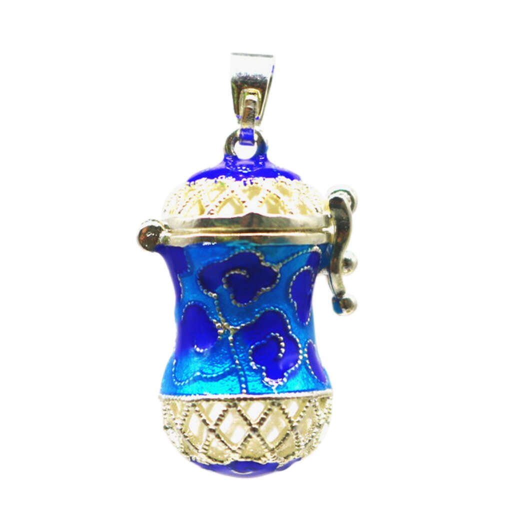 Essential Oil Diffuser Pendant Perfume Cage Locket Hollow Out Enamel Bottle