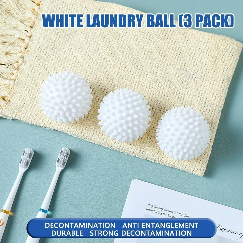 1/3Stck Magie Wäsche Bälle Wiederverwendbare PVC Feste Reinigung Ball Haushalt Reinigung Waschmaschine Zubehör Kleidung Weichspüler: MULTI
