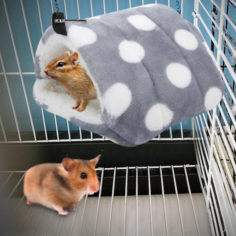 Huisdier Hamster Hangmat Kooi Flanel Shu Fluwelen Hamster Winter Warm Hangmat Opknoping Bed Accessoire Voor Kleine Huisdieren