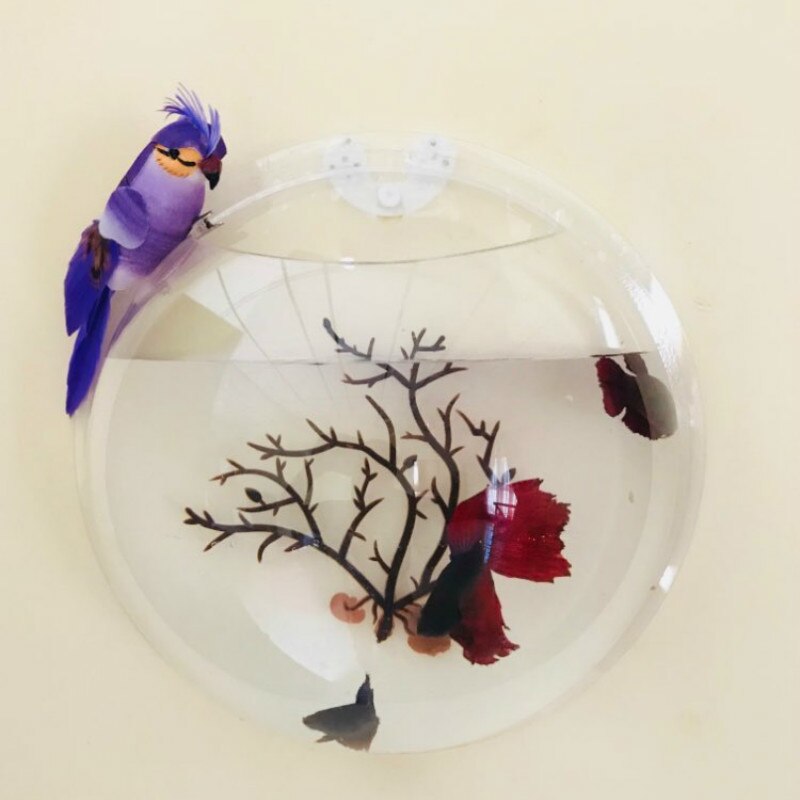 Acrylic Fish Bowl Wall Hanging Aquarium Tank Aquatic Pet Supplies Pet Products Wall Mount Fish Tank For Betta Fish